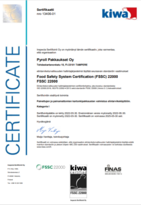pyroll packaging fssc22000 packagingsafety Foodsafety certification